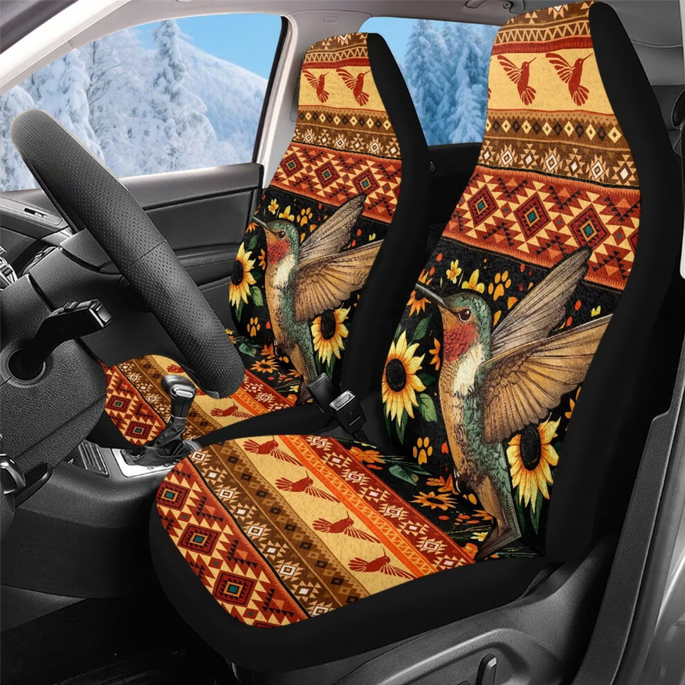 Aztec Car Seat Covers Hummingbird Nation Full-Wrap Coral 974856119967