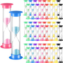 Queekay 48 Pcs 2 Minute Sand Timer for Kids, Mini Hourglass Bulk Sand Clock Timer for Adult Kids in Classroom Kitchen Games Office School(Colorful)