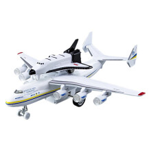 An-225 Mriya Plane Model with Buran Orbiter 1/400 Scale Diecast Display with Sound Light For Collectors