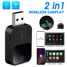 Wireless CarPlay Adapter Mini – Wired to Wireless, Dual Mode (CarPlay/Android Auto), Plug & Play, FOTA, compatible with iPhone iOS 12+ & Android 11+