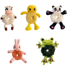 Pack of 5pcs Cartoon Animal Plush Hair Scrunchies for Girls and Teens Soft Elastic Hair Ties Decorative Headdress