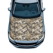 Brown Camo Car Hood Cover – Soft Protective Bonnet Banner, Universal Fit for Most Sedans, Trucks, Pickups & Sports Cars