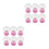 12Pcs Pink Plastic Snow Globe Display Jars for DIY Keepsake 9