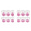 12Pcs Pink Plastic Snow Globe Display Jars for DIY Keepsake 10