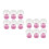 12Pcs Pink Plastic Snow Globe Display Jars for DIY Keepsake 11