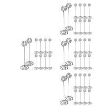 40Pcs Black Metal Place Card Holders for Wedding Party Office Use