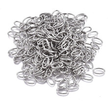 200 pc Tarnish Resistant Silver Jump Rings Open Jump Rings Oval Silver 18 Gauge 10x6x1mm Inner Diameter: 4x8mm