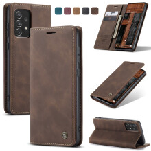 High-Quality Leather Wallet Case with Card Holder & Zipper for compatible with Samsung Galaxy A73, A53, A33, A23, A13, A72, A52, A42, A32, A22, A12,
