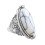 Boho Knuckle Ring Vintage Oval Turquoise Silver Plated 4