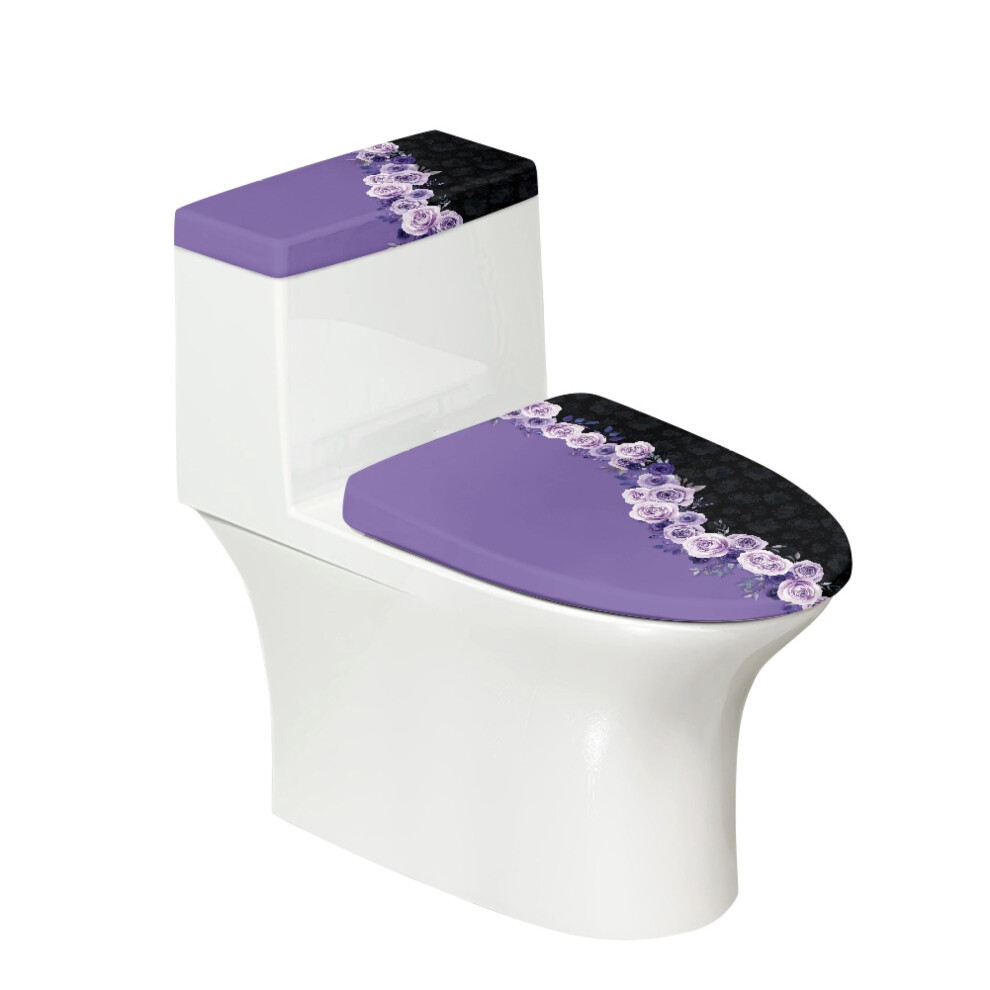 Bathroom Toilet Lid Covers Dust-Proof Elastic Fabric 2 Pcs 974856157686