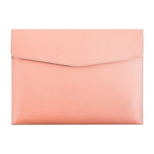 Leather A4 Document Folder with Snap Closure Black