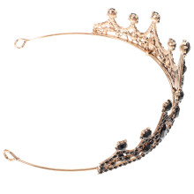 Black Small Crown Bridal Tiara for Women 1 Pack