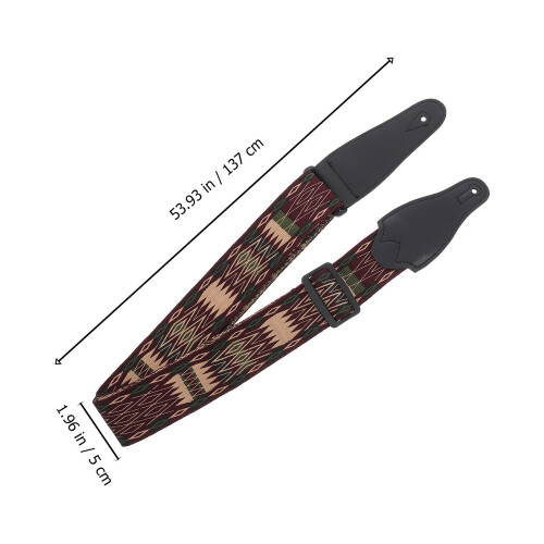 2Pcs Adjustable PU Cotton Guitar Straps Durable Replacement Belts 1