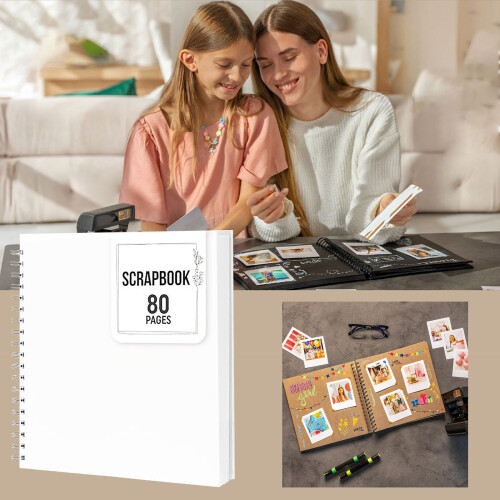 Μεγάλο Άλμπουμ Scrapbooking 8x8", 80 Σελίδες – Ιδανικό για Γάμους, Επέτειους, Οικογενειακά 1