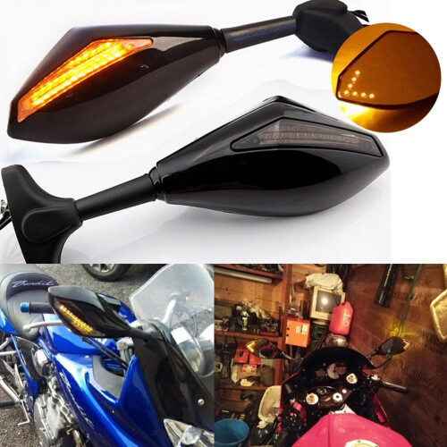 Motorcycle Rearview Mirror Black Reversing Handlebar 1