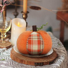 8-10 Inch Fabric Pumpkin Decorations for Thanksgiving and Fall Holidays - Perfect Autumn Home Decor and Harvest Themed Decorations