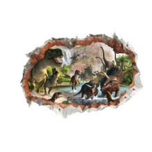3D Dinosaur Wall Decals, Removable Peel-and-Stick Stickers for Kids' Nursery & Home Decor – Compatible with Smooth Walls
