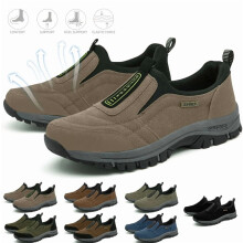 Willtoo Orthopedic Shoes Mens, Enjerr Orthopedic Shoes Men, Slip-On Outdoor Sneakers Khaki 7.5
