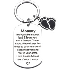 First-Time Mom Pregnancy Gifts, Mothers Day Gifts from Daughter or Son – Compatible with Keychain