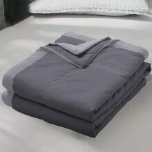 Summer Quilt,Quilts for Full Bed,Breathable Stain Protection Cooling Comforter for Hot Sleepers,Washable Cotton Lightweight Quilt,140x200cm,Gray