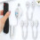 White Remote Control Security Cable Retractable Holder for TV and Devices 1
