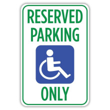 Reserved Parking Metal Sign Size: 8 x 12 Inch