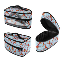 Red Bird Pattern Travel Irons Organizer Lightweight Travel Bag Portable Steam Iron Case Travel Iron Storage Holder Bag, Case Only