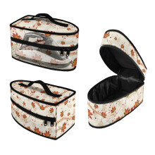 Maple Leaf Musical Note Lightweight Dustproof Travel Iron Organizer Polyester Zipper Irons Accessories Travel Home, Bag Only