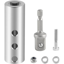 Trailer Jack Electric Drill Adapter with a 1/2 in Socket Adapter Bit Compatible with 1 Inch Jack Drive Shaft -Upgraded Stainless Steel