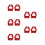10Pcs Reliable Red Metal Fire Sprinkler Guard Head Cage Accessory 5