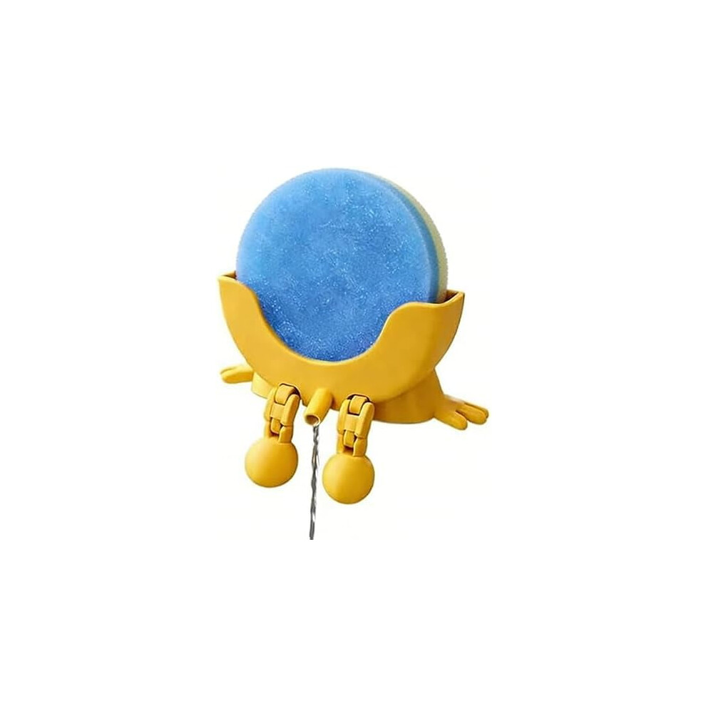 Cute Hanging Sponge Holder With Drainage, Legs & Open Design Â Smiley Sink Edge Stand, Compatible With Standard Sinks 9085618454880