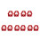10Pcs Reliable Red Metal Fire Sprinkler Guard Head Cage Accessory 6