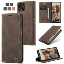 Leather Wallet Phone Case with Card Holder & Zipper, Compatible with Samsung Galaxy
