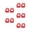 10Pcs Reliable Red Metal Fire Sprinkler Guard Head Cage Accessory 7
