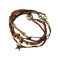 Retro Ethnic Beaded Alloy Bracelets for Women, Wearable Individually or Stacked, Suitable for Various Occasions
