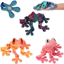 3D Printed Magnetic Frog, 8", Articulated Collectible for Fridge/Desk Decor – Compatible with Fridge Magnets