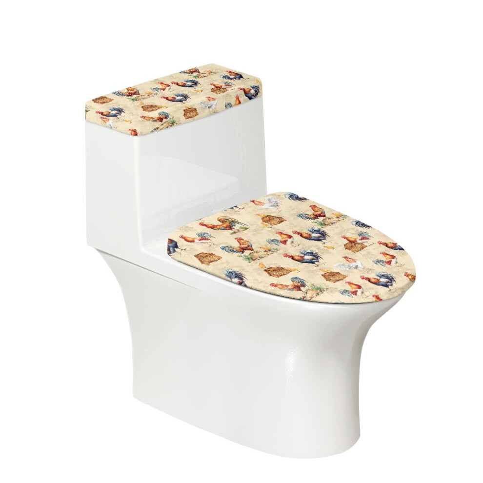 Polyester Toilet Lid Cover Set For Hotel Home 17"X21" 975221467263