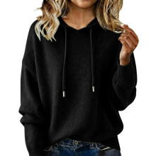 Damen-Kapuzenpullover mit langen Ärmeln, Herbst/Winter, weich