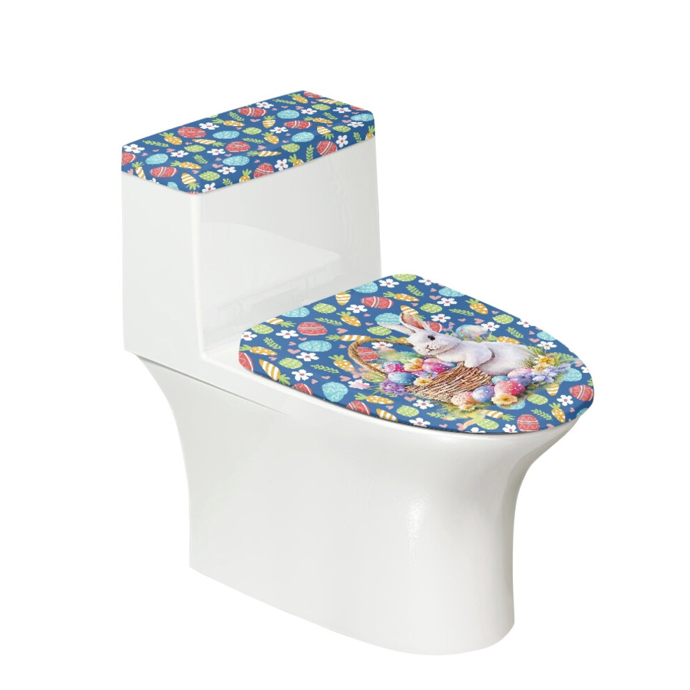 Easter Egg Design Toilet Lid Dust Cover Set 2 Pack 975221467607
