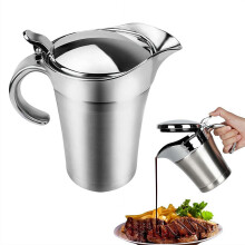 Heavy-Duty Stainless Steel Gravy Boat, 800ml Drip-Free Dispenser for Sauces & Dressings – Compatible with All Standard Holders