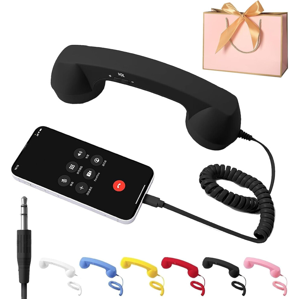 Retro Phone Handset, 0.13In Type-C/Usb Wired Landline Receiver With Mic & Speaker, Compatible With Iphone & Android 9422877979653