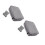 2Pcs Grey Polyester Electronic Organizer Bag for Travel Cable Storage 6