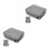 2Pcs Grey Polyester Electronic Organizer Bag for Travel Cable Storage 7