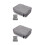 2Pcs Grey Polyester Electronic Organizer Bag for Travel Cable Storage 8
