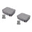 2Pcs Grey Polyester Electronic Organizer Bag for Travel Cable Storage 9