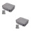 2Pcs Grey Polyester Electronic Organizer Bag for Travel Cable Storage 11