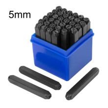 Steel Alphabet and Number Stamp Punch Set 36pcs 5mm
