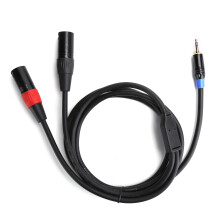 2 XLR Male to 3.5mm Male Audio Cable 1.8m for Mixer Power Amplifier