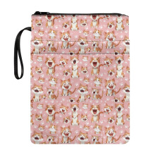 Laughing Tabby Cats Zipper Bag for Readers, Easy Carry Book Case, Lightweight, Book Carrying Case for Notebook