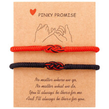 Unity Knot Bracelet Braided Adjustable Couple Gift Red